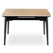 Kihúzható kerámia étkezőasztal 120–160 cm méretben, tölgy/fekete színben SAMER