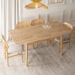 Kihúzható kerámia étkezőasztal 138–178 cm méretben, tölgy színben SAMER
