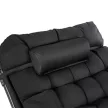 Garden sun lounger in black color - Saturn