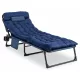 Garden sun lounger in dark blue color - Saturn