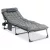 Garden sun lounger in grey color - Saturn