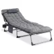 Garden sun lounger in grey color - Saturn