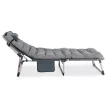 Garden sun lounger in grey color - Saturn