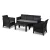 Outdoor Furniture Set Black SAVIO