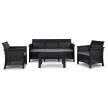 Outdoor Furniture Set Black SAVIO