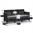 Outdoor Furniture Set Black SAVIO