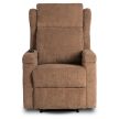 Massage Recliner Chair Brown Corduroy SEBASTIAN