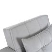 SOLOR Recliner Armchair Grey Corduroy Upholstery