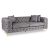 Háromszemélyes kanapé szürke színben, bársony kárpittal SORRENTO 3S