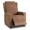 Fotel Rozkładany SPENCER Brązowy Sztruksowy