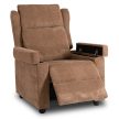 Fotel Rozkładany SPENCER Brązowy Sztruksowy