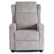 SPENCER Recliner Armchair Grey Corduroy Upholstery