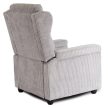 SPENCER Recliner Armchair Grey Corduroy Upholstery