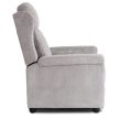 SPENCER Recliner Armchair Grey Corduroy Upholstery