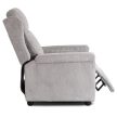 SPENCER Recliner Armchair Grey Corduroy Upholstery