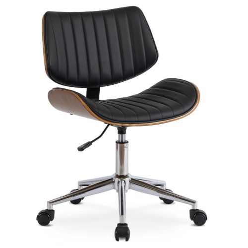 Forgószék fekete színben, műbőr kárpittal. TEKSAS