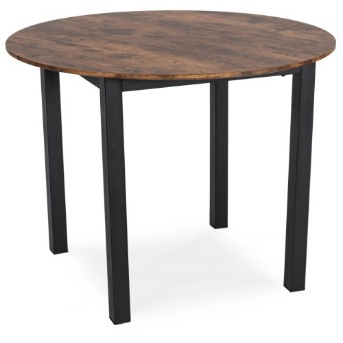 Étkezőasztal 100 cm méretben, rusztikus tölgy/fekete színben TEO