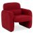 Burgundy Bouclé Lounge Armchair TOGO