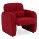 Burgundy Bouclé Lounge Armchair TOGO