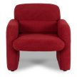 Burgundy Bouclé Lounge Armchair TOGO