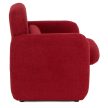 Burgundy Bouclé Lounge Armchair TOGO