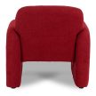 Burgundy Bouclé Lounge Armchair TOGO