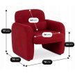 Burgundy Bouclé Lounge Armchair TOGO