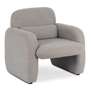 Grey Bouclé Lounge Armchair TOGO