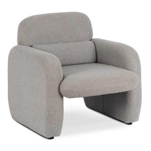 Grey Bouclé Lounge Armchair TOGO
