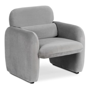 Grey Velvet Lounge Armchair TOGO