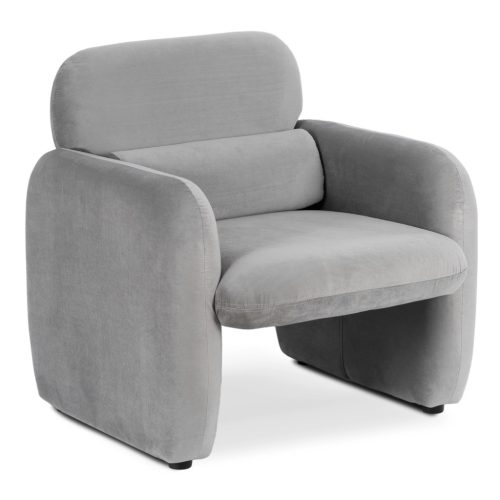 Grey Velvet Lounge Armchair TOGO