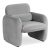 Grey Velvet Lounge Armchair TOGO