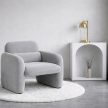 Grey Velvet Lounge Armchair TOGO