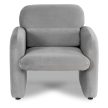 Grey Velvet Lounge Armchair TOGO