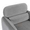 Grey Velvet Lounge Armchair TOGO