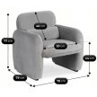Grey Velvet Lounge Armchair TOGO