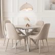 Jedálenská stolička krémová látka – TORINO