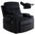 Recliner armchair TORRES black corduroy