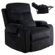 Recliner armchair TORRES black corduroy