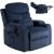 TORRES Recliner Armchair Dark Blue Corduroy