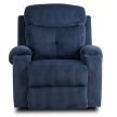 TORRES Recliner Armchair Dark Blue Corduroy