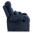 TORRES Recliner Armchair Dark Blue Corduroy