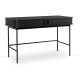 Íróasztal 120 cm méretben, bordázott fekete kivitelben TRISH
