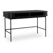 Íróasztal 120 cm méretben, bordázott fekete kivitelben TRISH