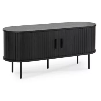 TV Stand 120 cm 2-Door Black TRISH