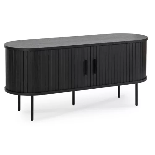 TV Stand 120 cm 2-Door Black TRISH