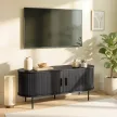 TV Stand 120 cm 2-Door Black TRISH