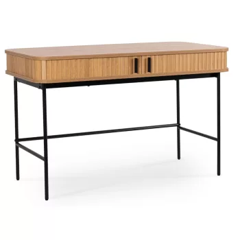   Íróasztal 120 cm méretben, bordázott tölgy kivitelben TRISH