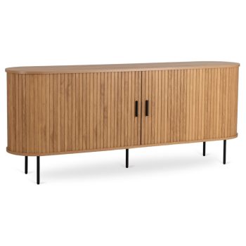 Kétajtós tolóajtós komód 180 cm tölgy színben - TRISH