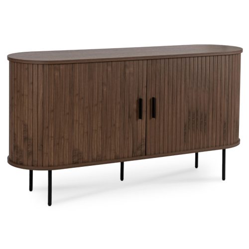 Kétajtós tolóajtós komód 140 cm dió színben - TRISH